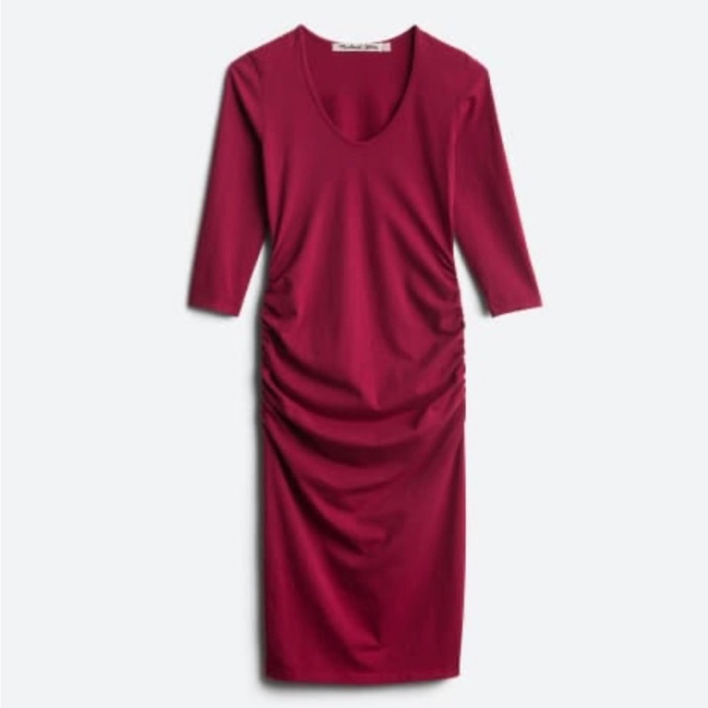 Michael Stars Annalise Knit Midi Dress Small Petite